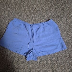 Zara Light Blue Drawstring Lounge Shorts